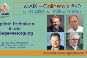 MAIK-Onlinetalk „Digitale Techniken in der Pflegeversorgung“