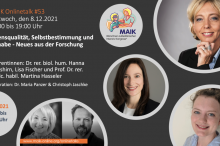 MAIK Onlinetalk „Lebensqualität, Selbstbestimmung und Teilhabe – Neues aus der Forschung“