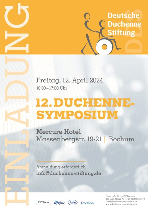 GEMEINSAM FÜR MENSCHEN MIT DUCHENNE MUSKELDYSTROPHIE! 12. Duchenne-Symposium am 12.4.24 in Bochum