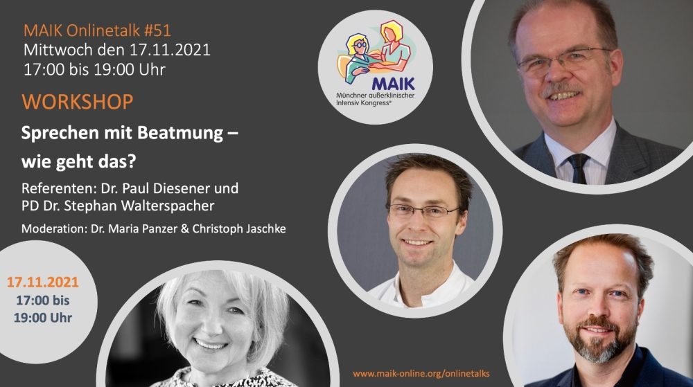 MAIK Onlinetalk „Sprechen mit Beatmung – wie geht das?“