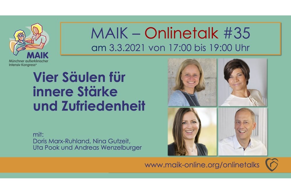 MAIK Onlinetalk „Vier Säulen für innere Stärke und Zufriedenheit“