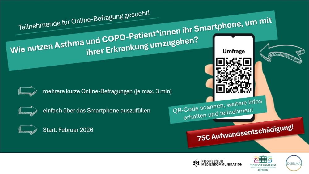 Personen mit Asthma oder COPD für Online-Befragung gesucht!