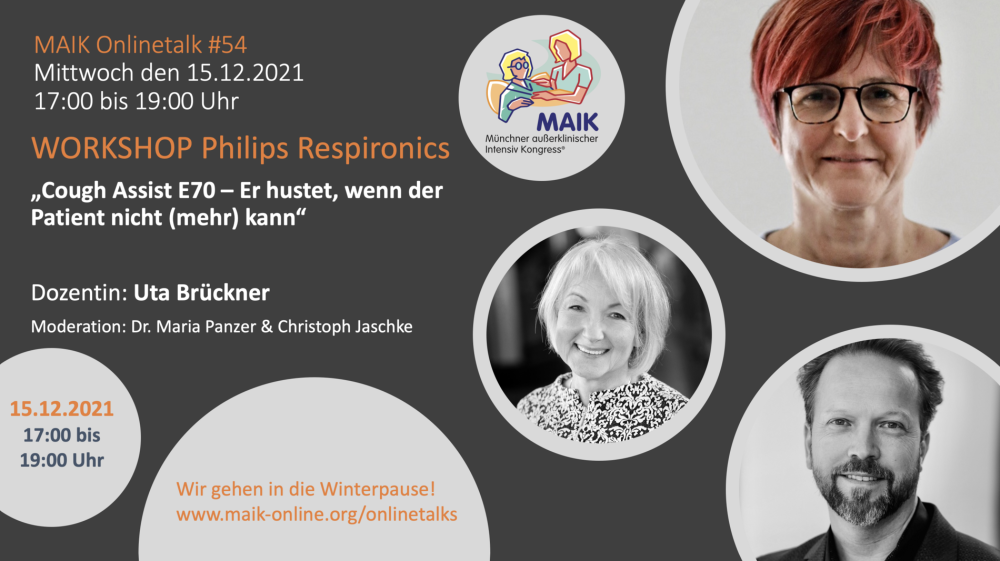 Cough Assist E70 – Er hustet, wenn der Patient nicht (mehr) kann / Workshop