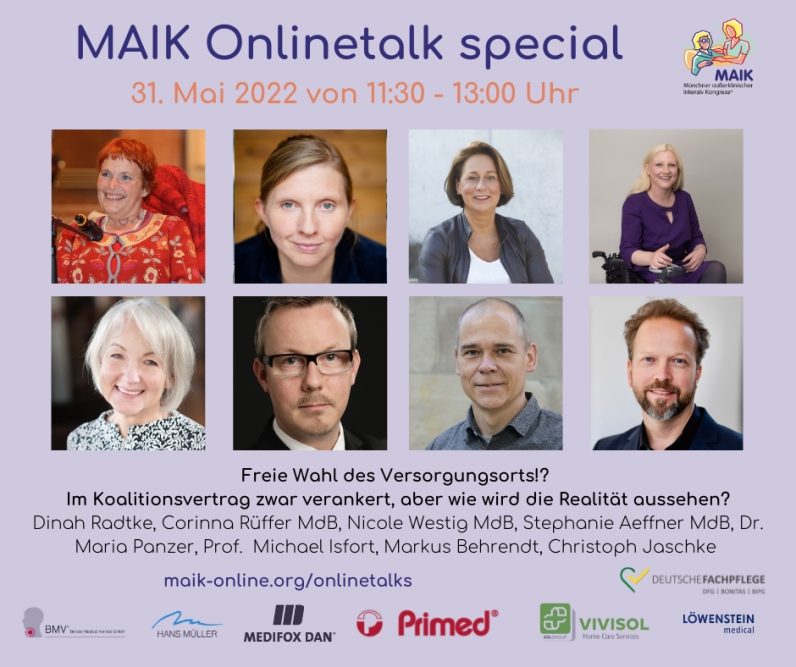 MAIK Onlinetalk special: Freie Wahl des Versorgungsorts!? Im Koalitionsvertrag zwar verankert, aber wie wird die Realität aussehen?